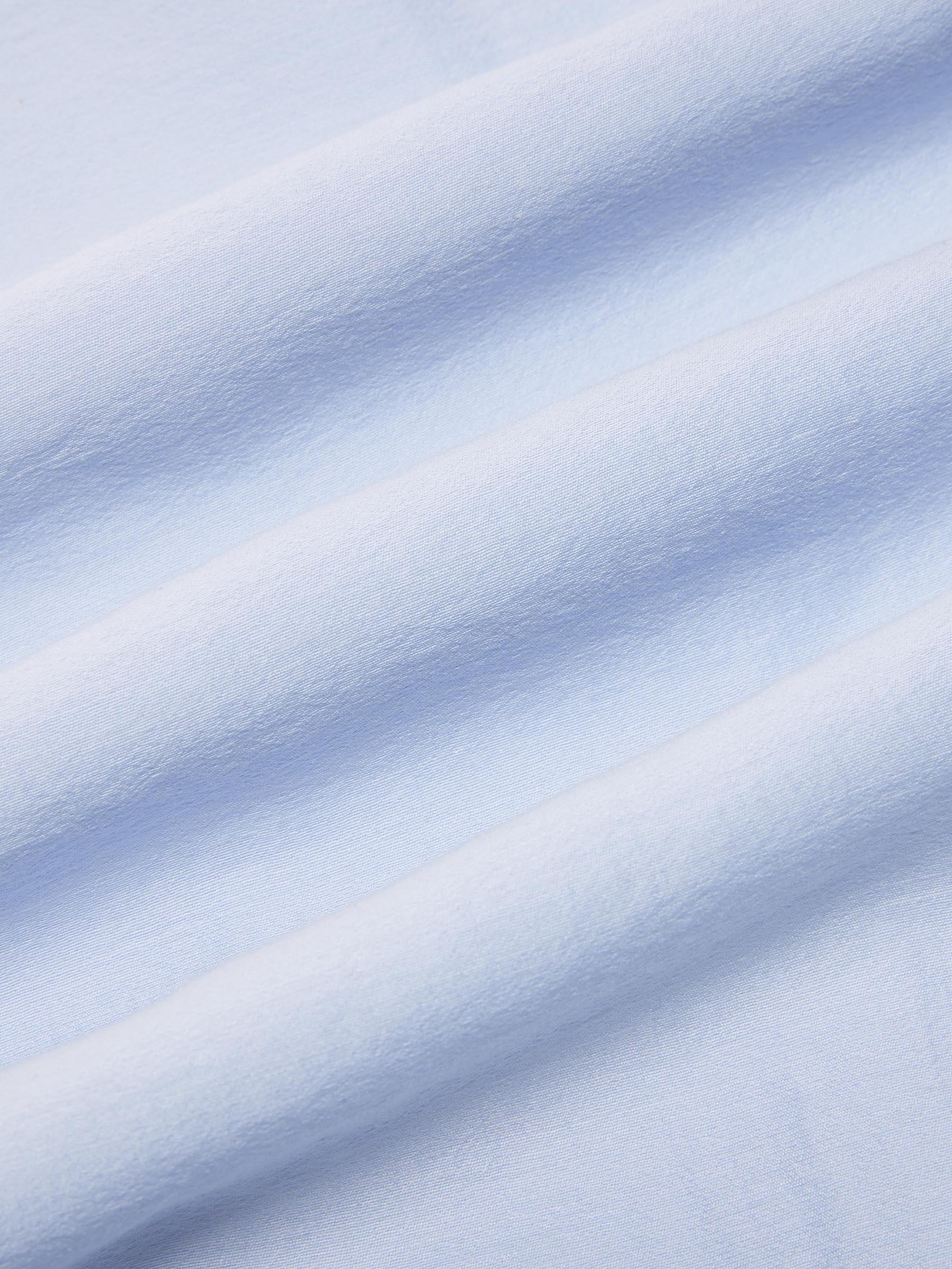 Lyocell Blend Light Blue Ruffle-Detailing Women Tank Top Product Image
