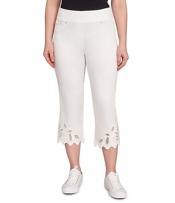 Ruby Rd. Tencel ™ Pull-On Lace Scallop Hem Capri Pants Product Image