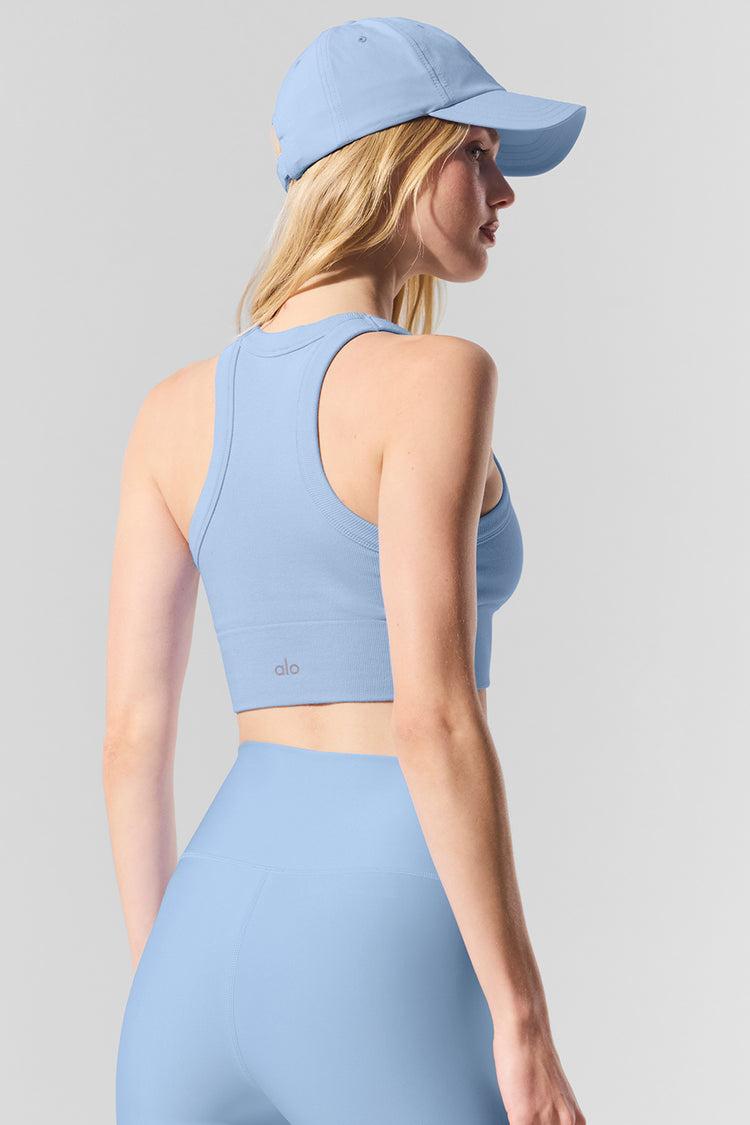 Seamless Delight High Neck Bra - Seashell Blue Product Image