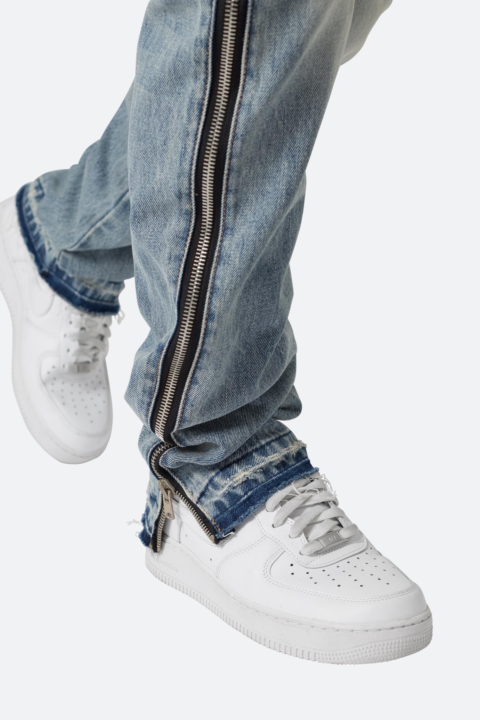 D558 Straight Stripe Denim - Blue Product Image