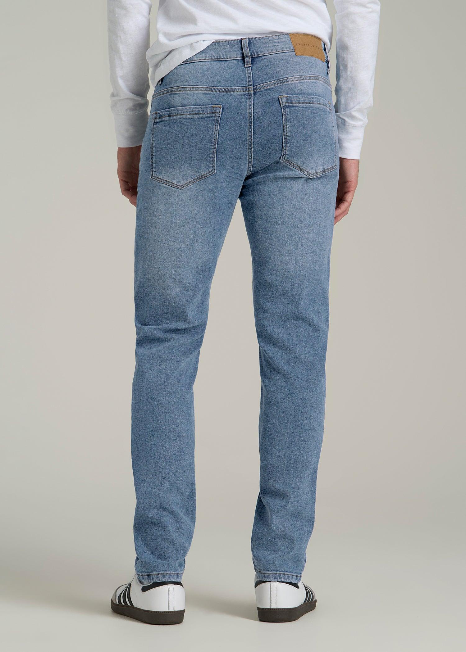 A.T. Basics Men's Carman Tapered fit Jeans for Tall Men in Tufts Blue Male Product Image