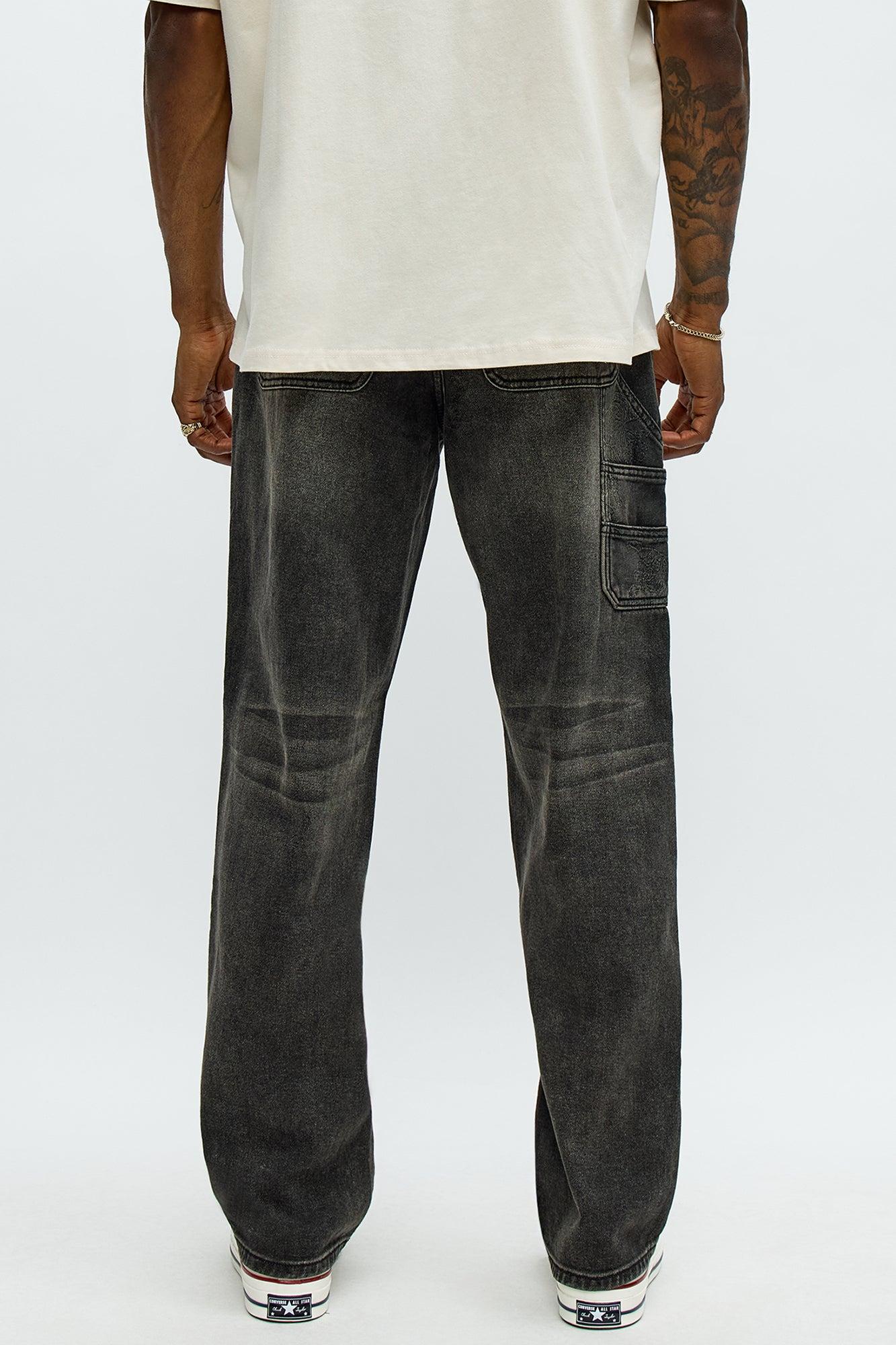 Straight Two Tigers Carpenter Jeans - Black Wash Male Product Image