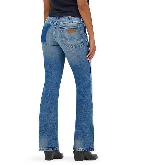Wrangler Wrancher Mid Rise Shadow Pocket Boot Leg Jeans Product Image