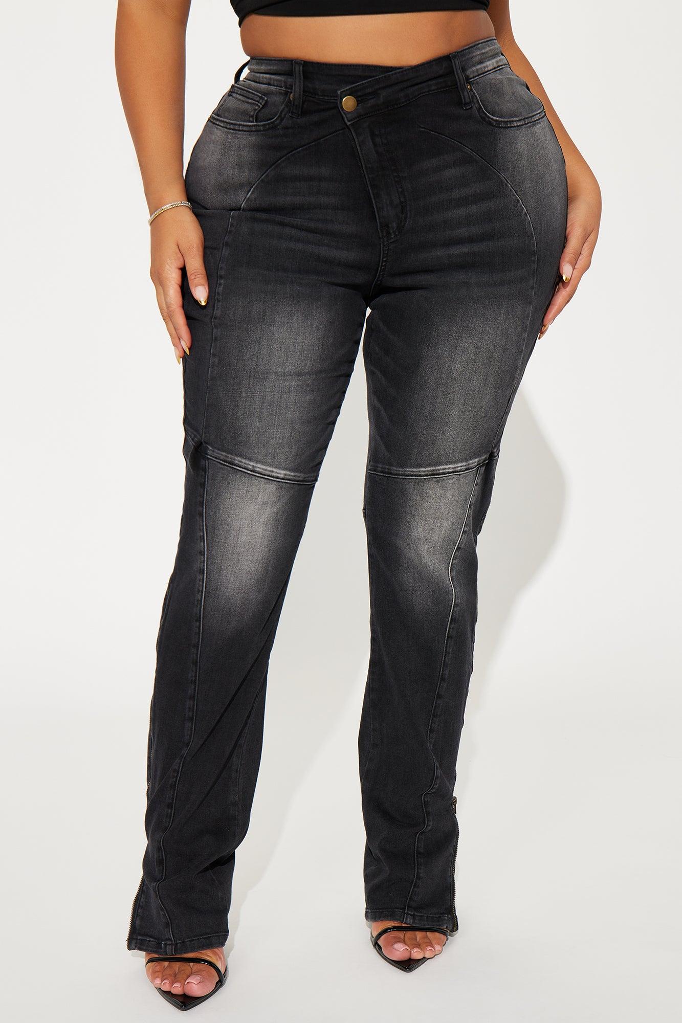 Certified Ten Crossover Moto Bootcut Jeans - Black Wash Product Image