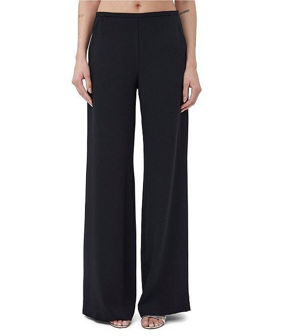 Trina Turk Tavia Double Georgette Flat Front Wide Leg Pant Product Image