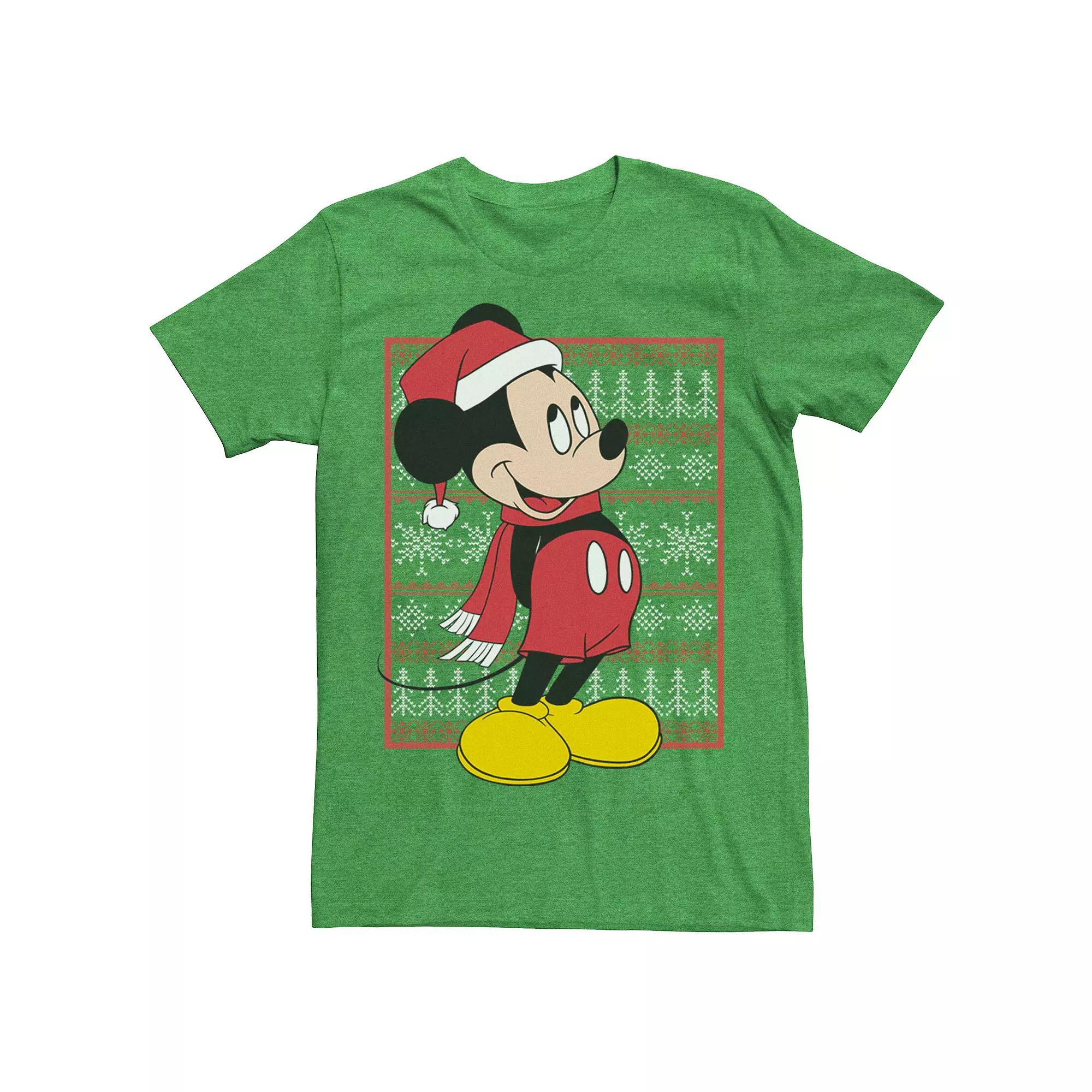 Disney's Mickey Mouse Christmas Sweater Men's Tee,  Product Image