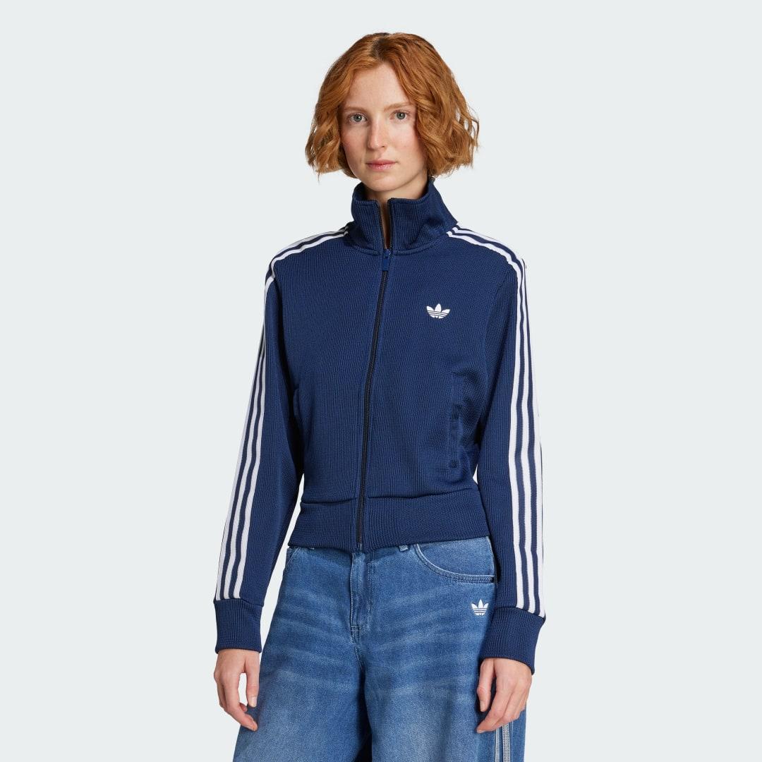 adidas Firebird Adicolor Knit Track Top Black XS Womens Product Image