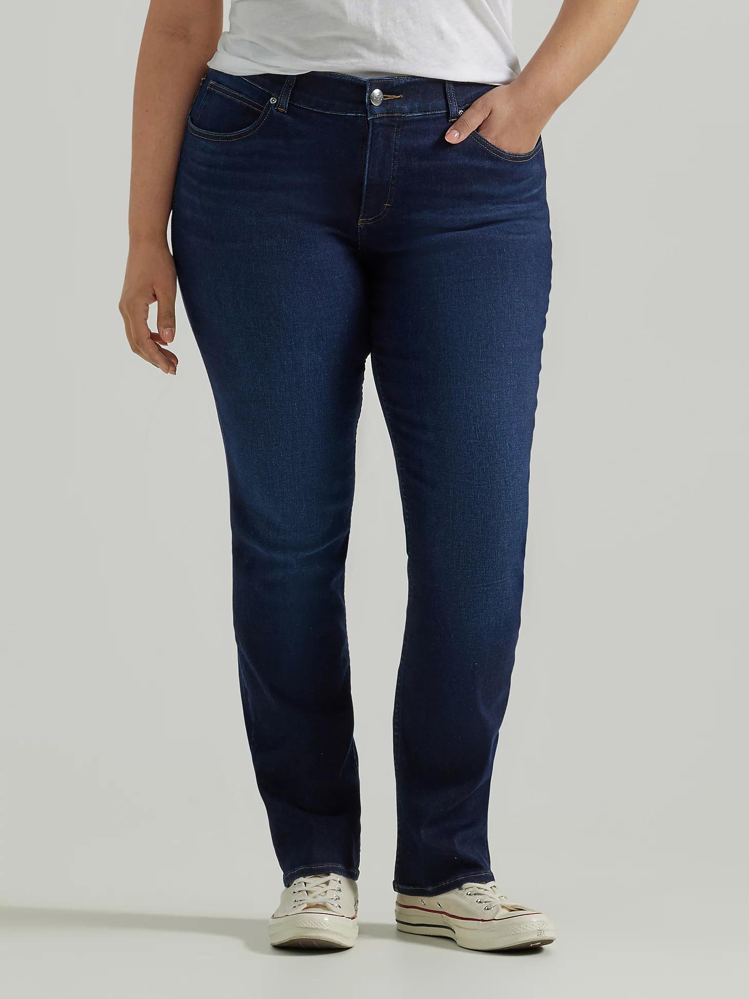 Women's Ultra Lux Comfort with Flex Motion Straight Jean (Plus) | Women's Jeans | Lee® Product Image