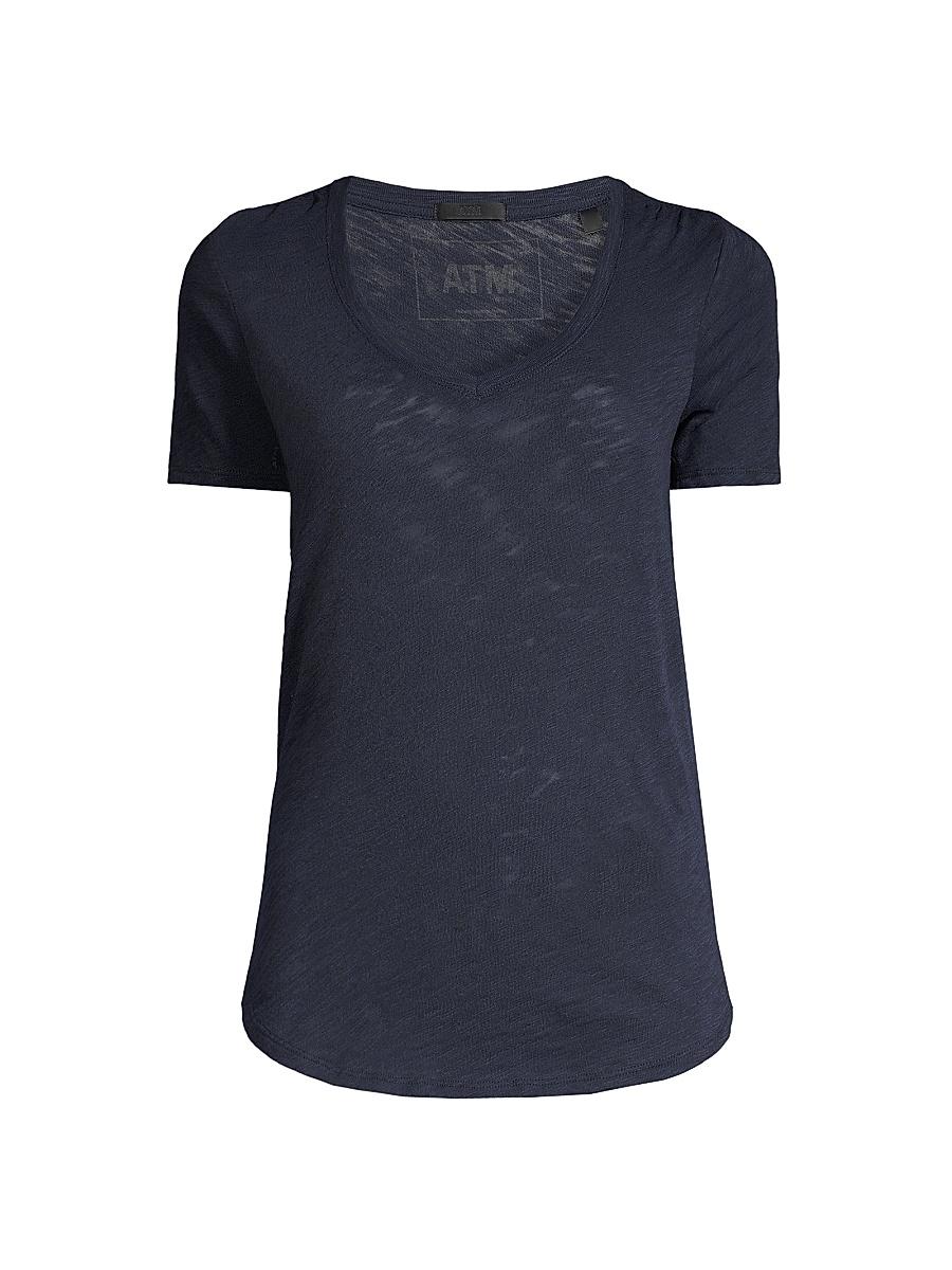 Womens Slub Jersey V-Neck Tee Product Image