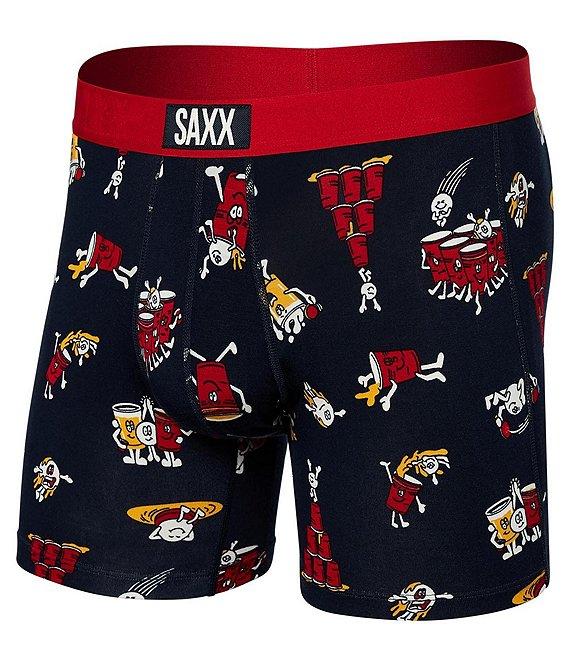 SAXX Vibe Super Soft Party Print 5#double; Inseam Boxer Briefs Product Image