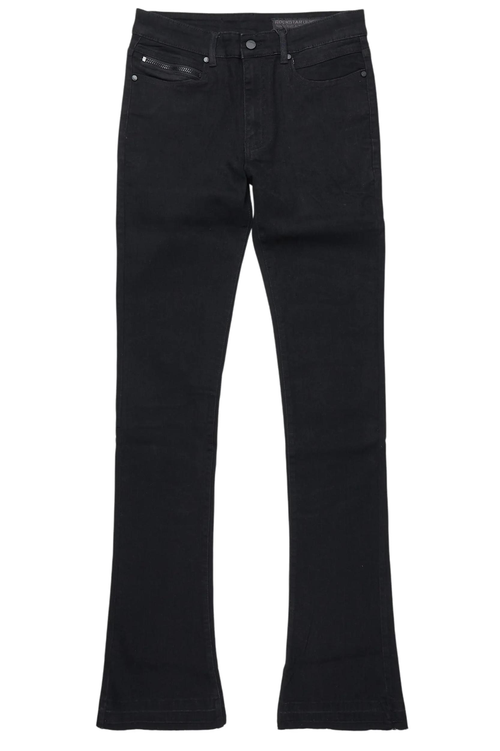 Dag Black Stacked Flare Jean Male Product Image