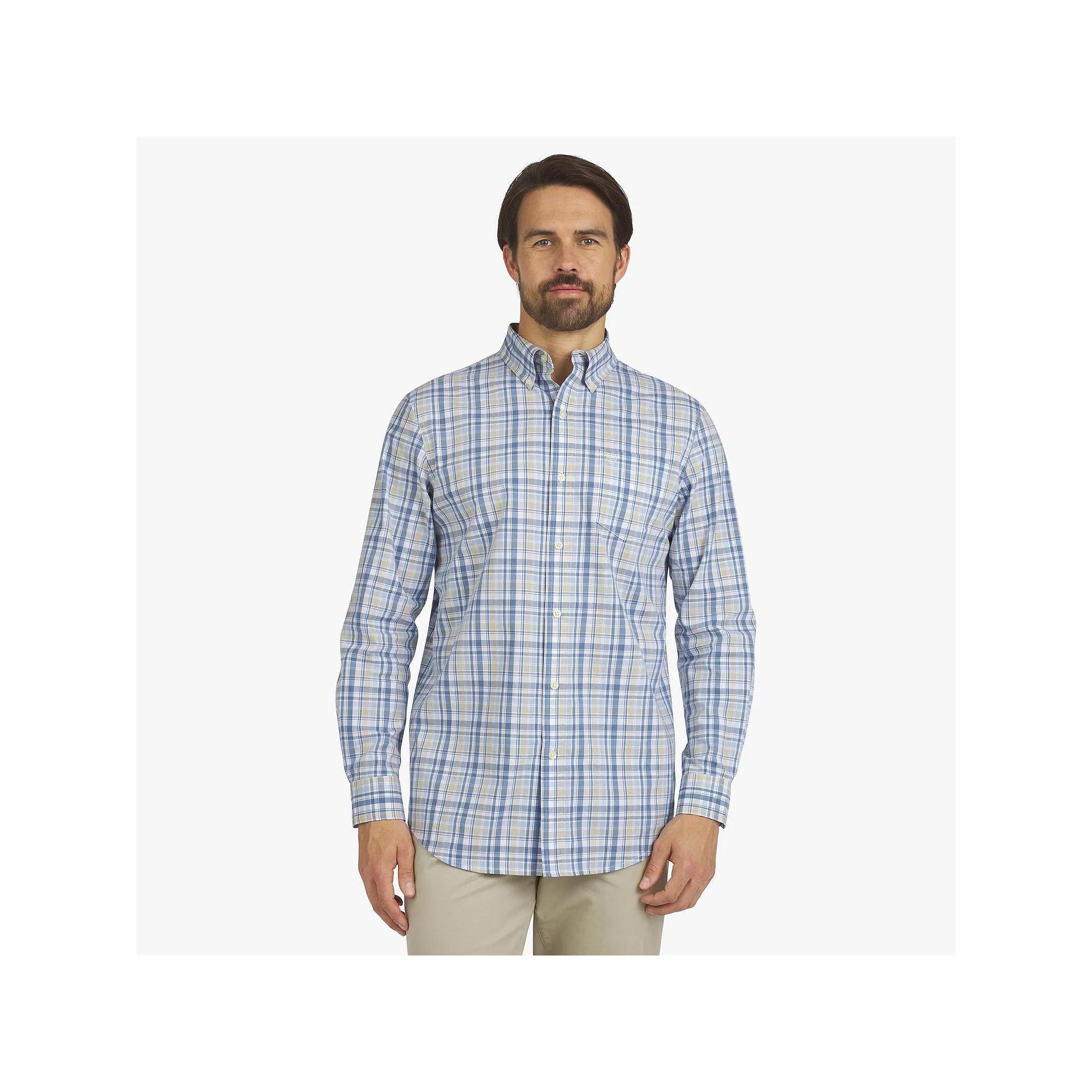 Men's Chaps Woven Long Sleeve Button-Down Shirt, Size: Medium, Pool Blue Product Image