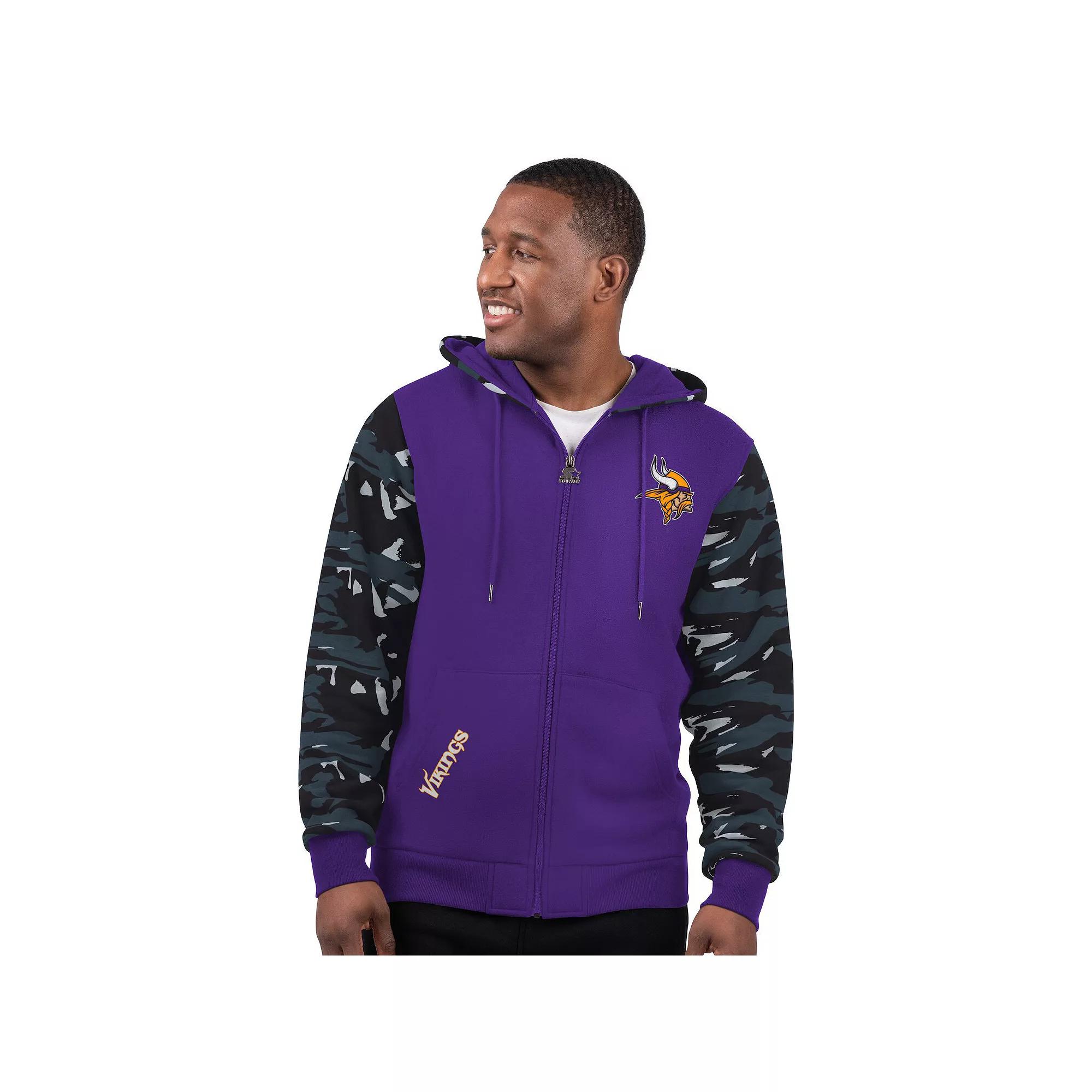 Men's Starter Purple Minnesota Vikings Thursday Night Gridiron Full-Zip Hoodie,  Product Image