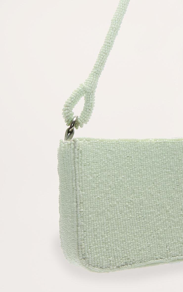 Lime Micro Beaded Shoulder Bag Product Image