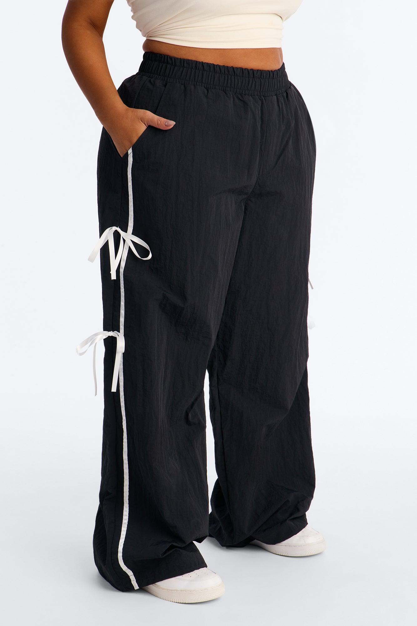 Cindy Windbreaker Track Pant - Black Female Product Image