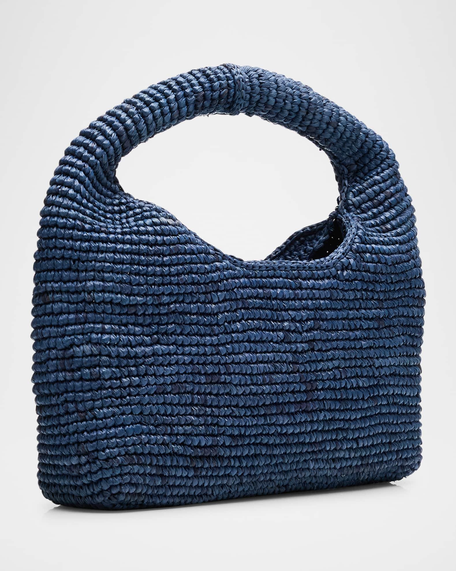 Half Moon Raffia Top-Handle Bag Product Image