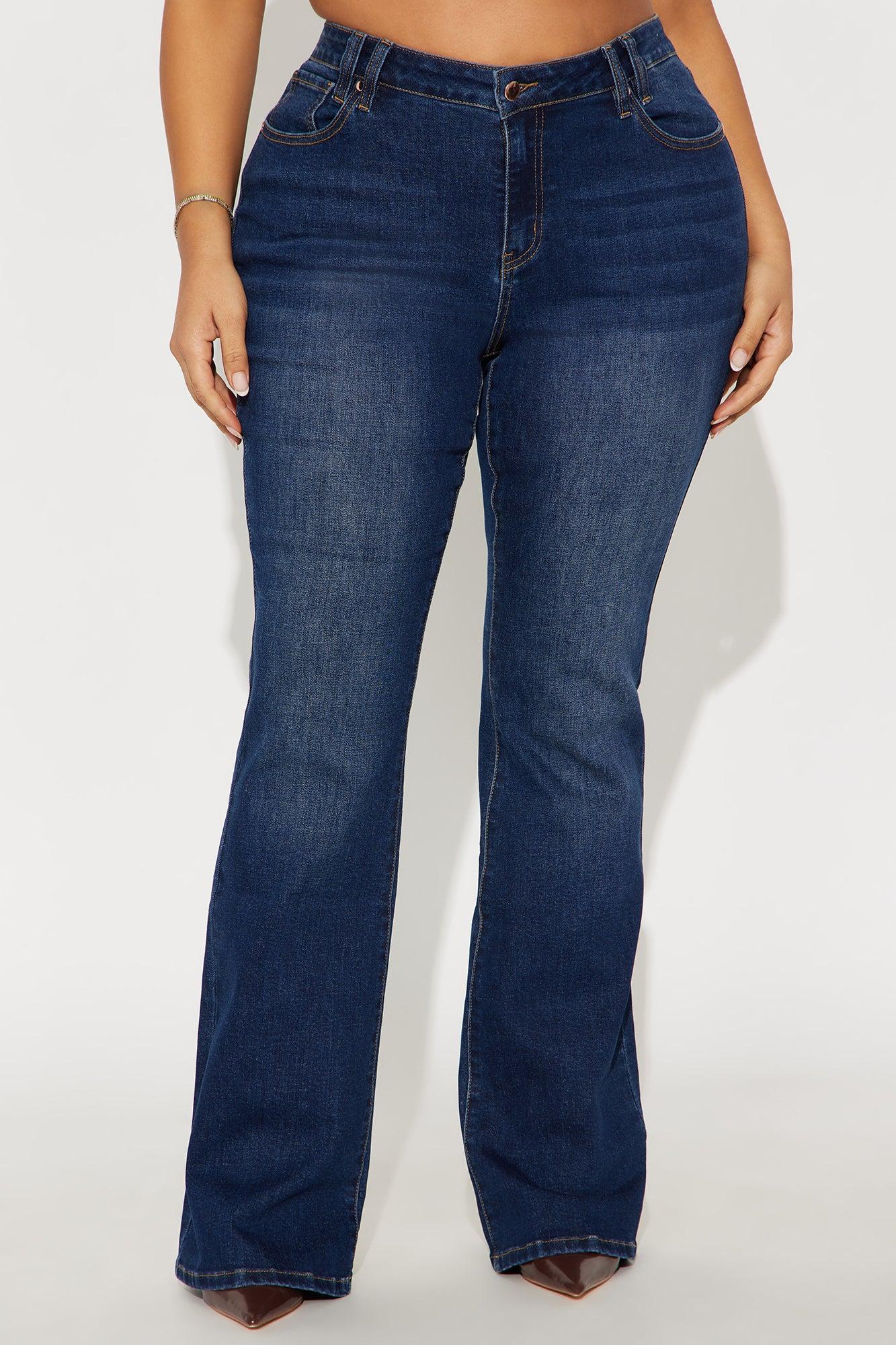 The Aughts Pocket Flap Flare Jeans - Dark Wash Female Product Image