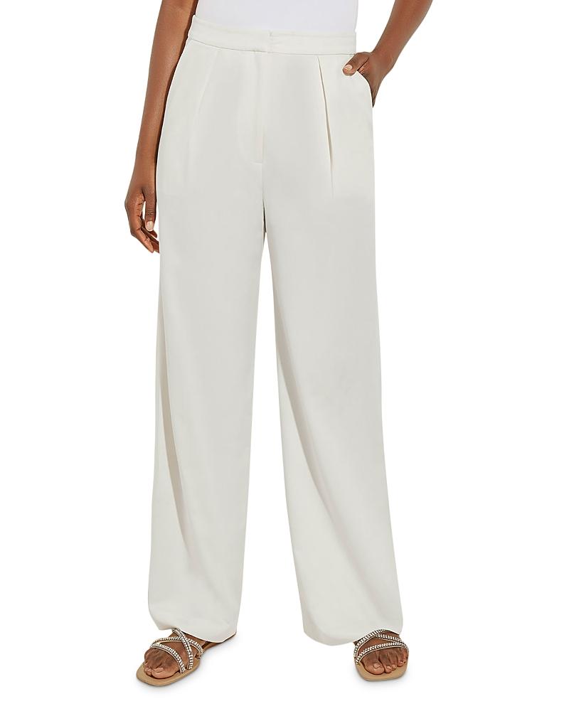 Misook Tailored Wide-Leg Stretch Twill Pant Product Image
