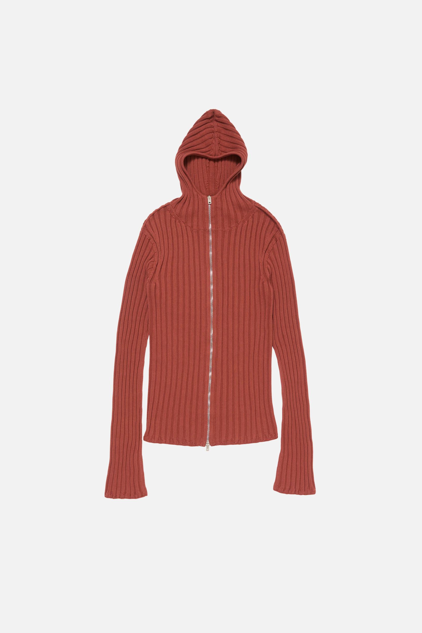 Zip-up hooded cardigan Product Image