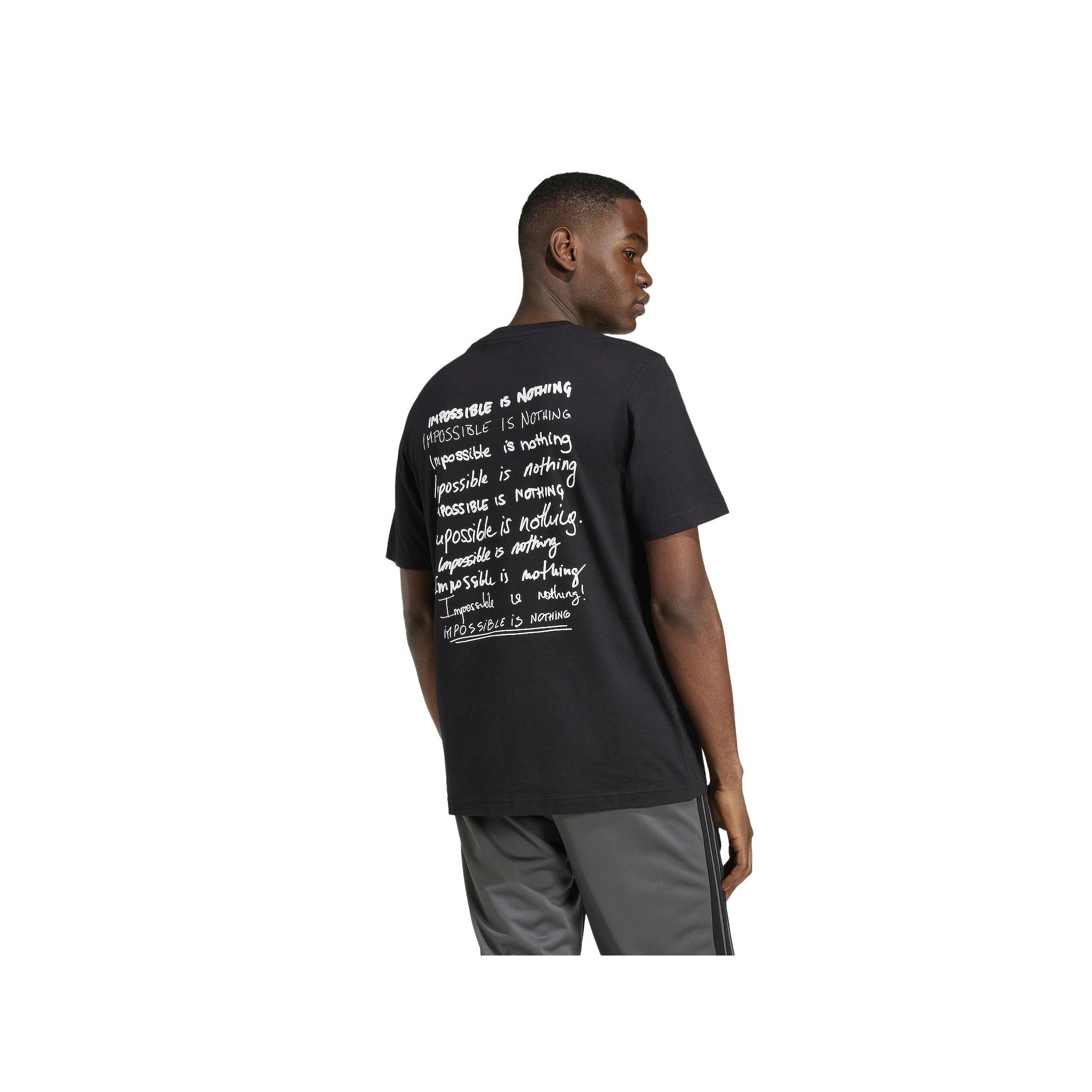 Men's adidas Impossible Is Nothing Graphic T-Shirt, Size: Medium, Black Product Image