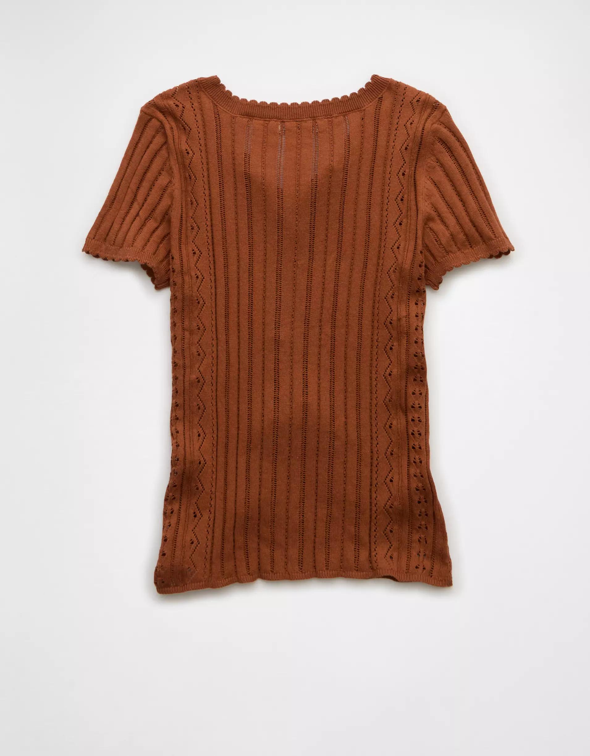 AE Henley Sweater T-Shirt Product Image