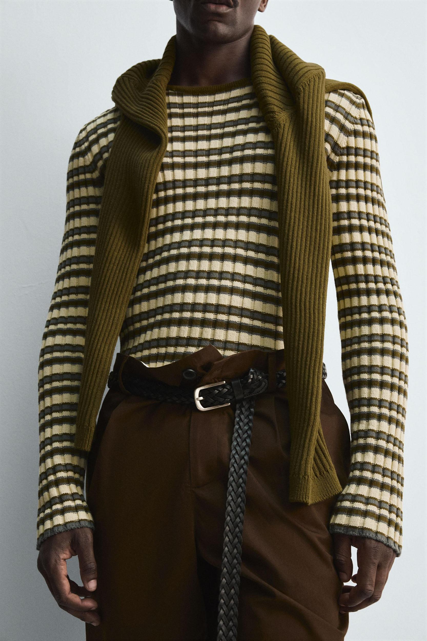 STRIPED JACQUARD SWEATER Product Image