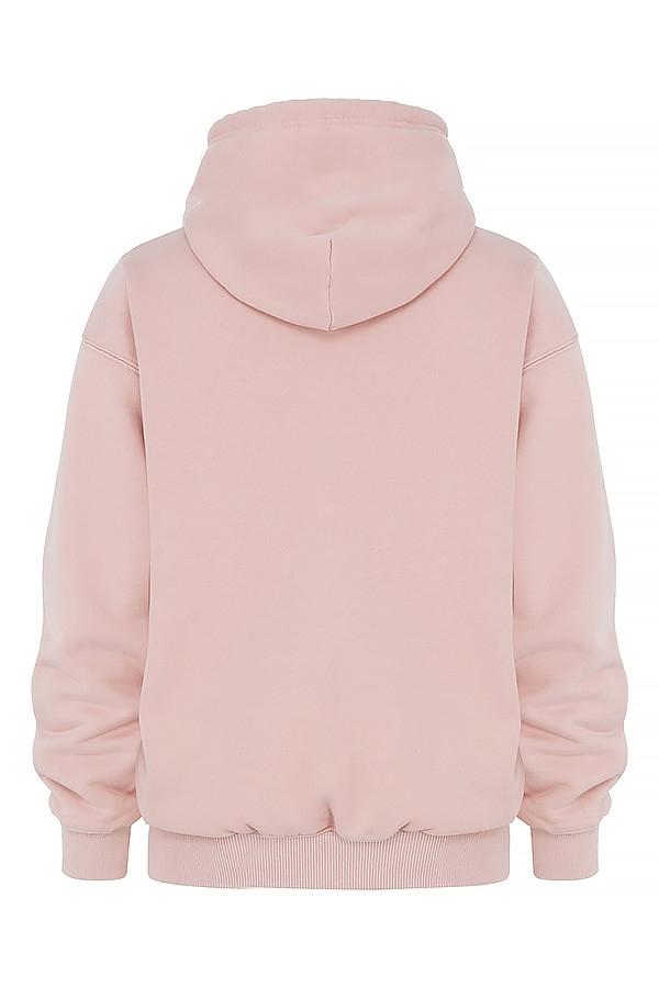 Halo  blush cotton fleece-back oversized hoodie - sale Product Image
