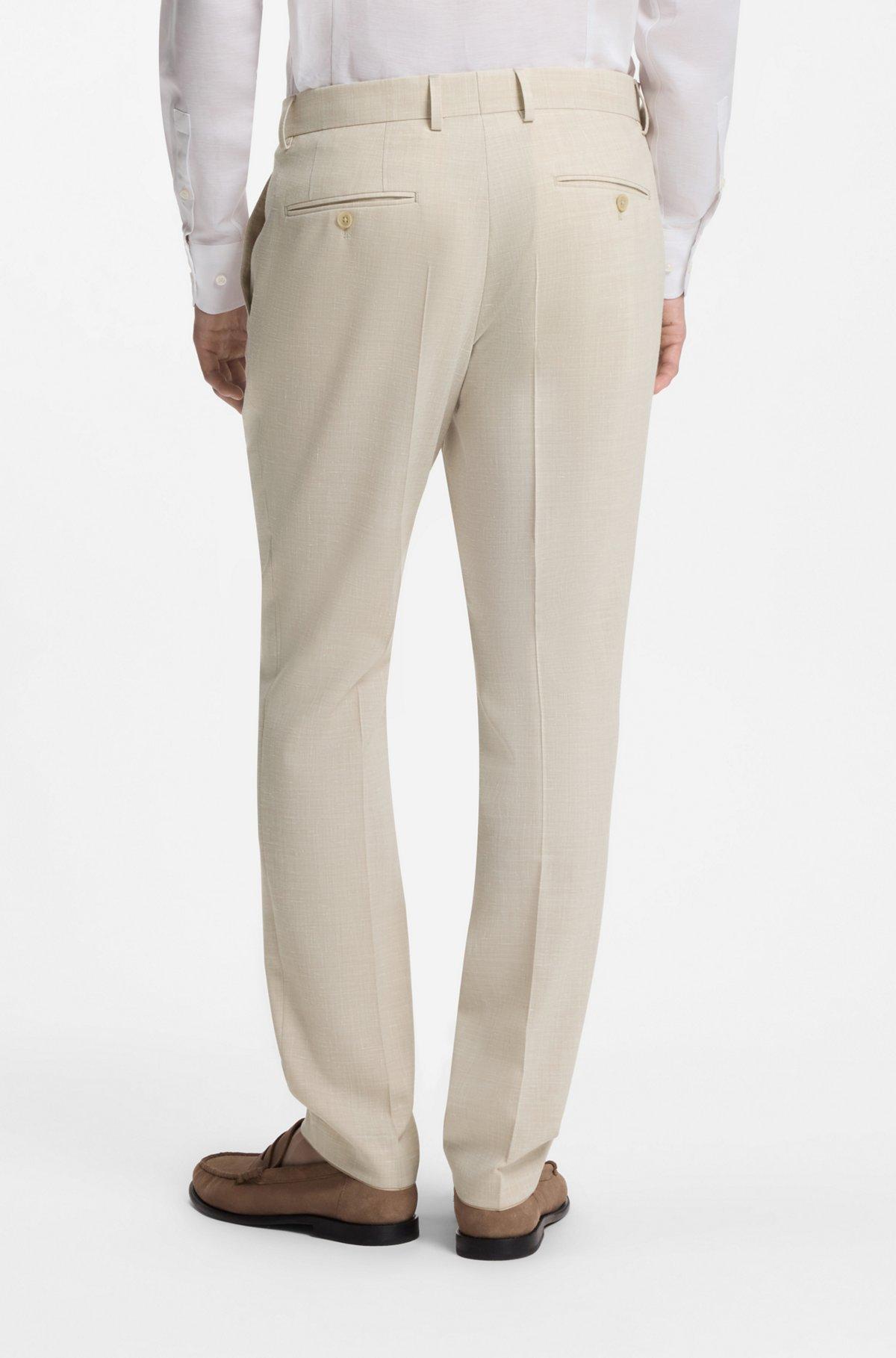 Two-piece slim-fit suit in micro-patterned cloth Product Image