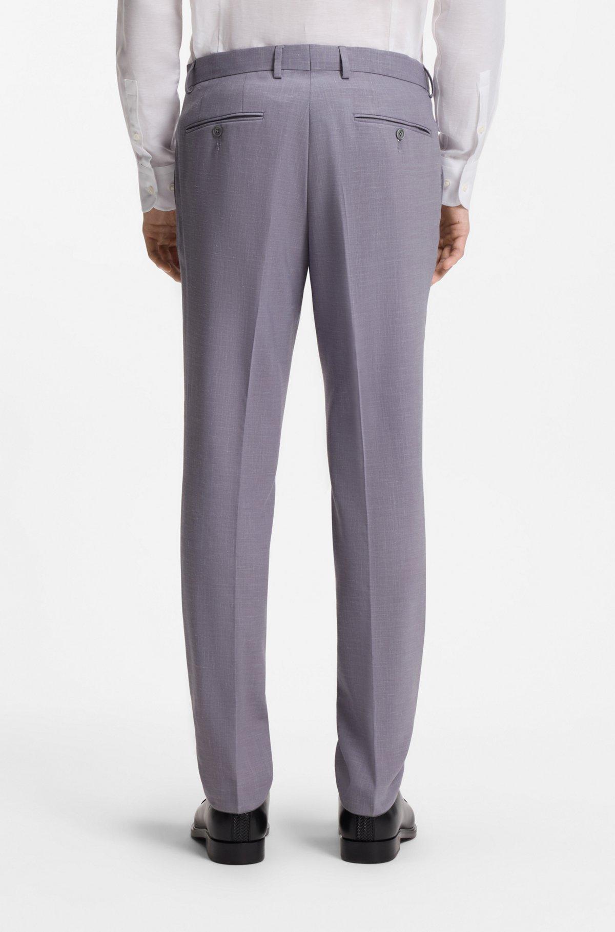 Two-piece slim-fit suit in micro-patterned cloth Product Image