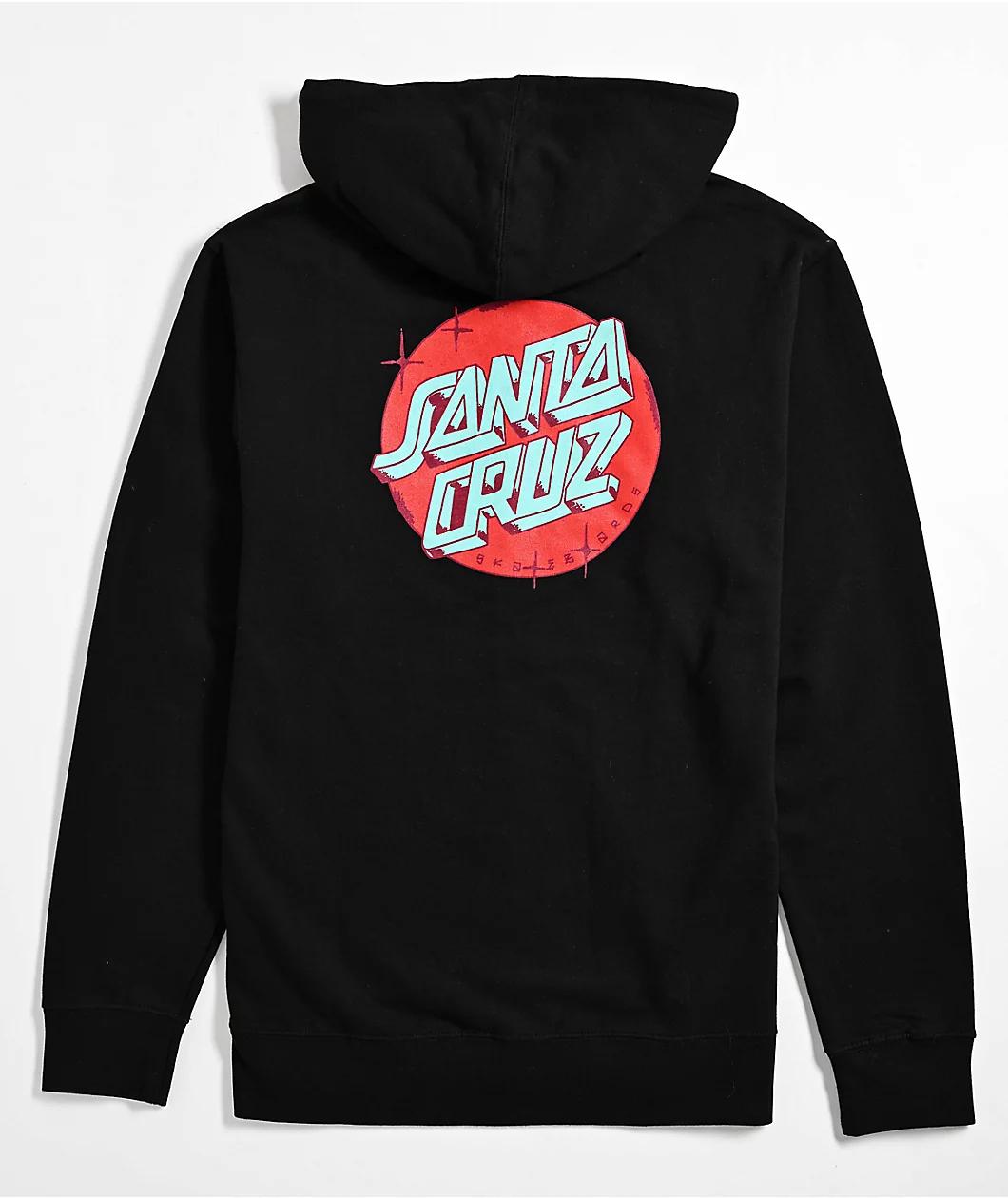 Santa Cruz Scrawl Dot Black Zip Hoodie Product Image