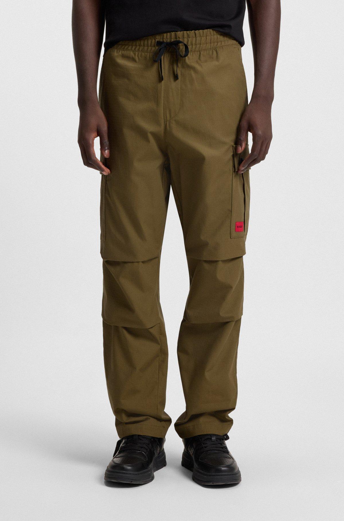 Regular-fit cargo trousers in ripstop cotton Product Image