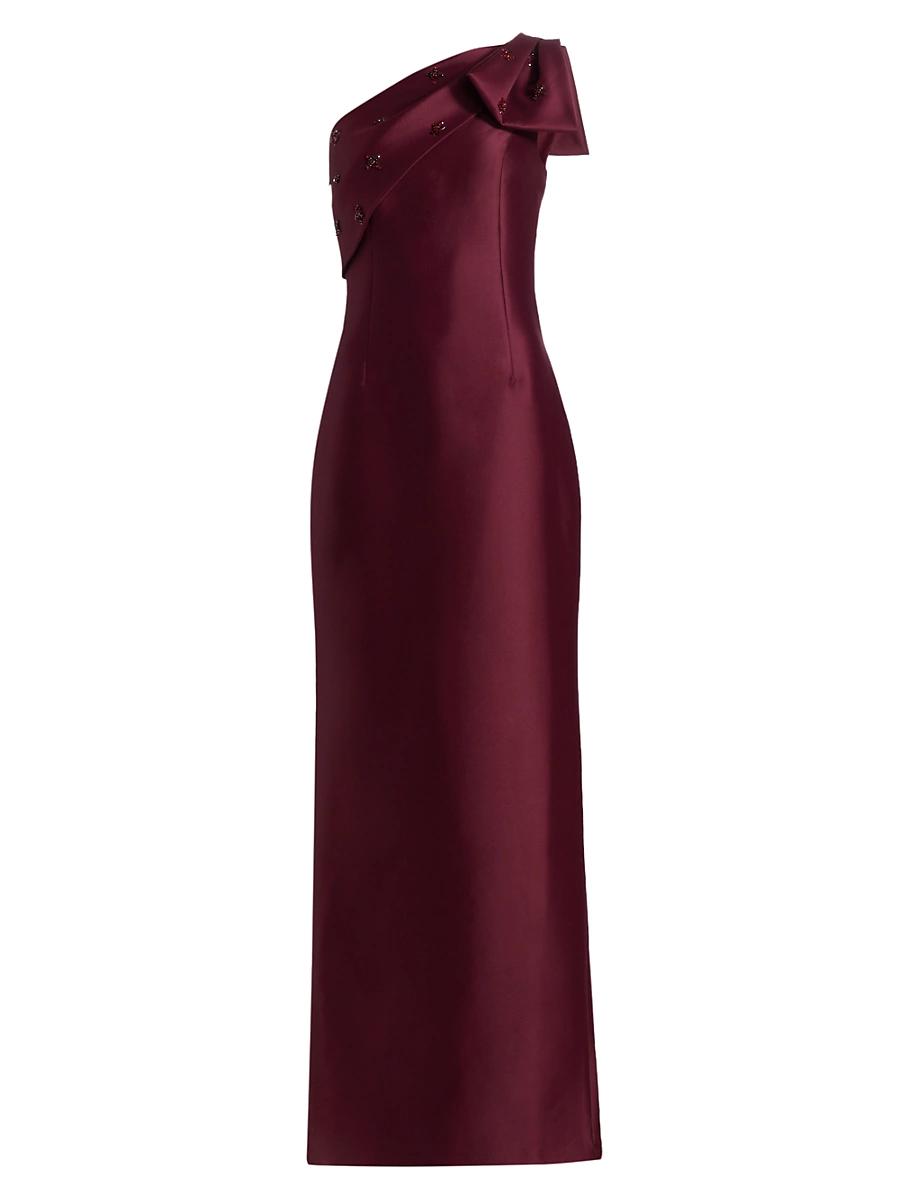 Womens Olivia One-Shoulder Mikado Gown Product Image