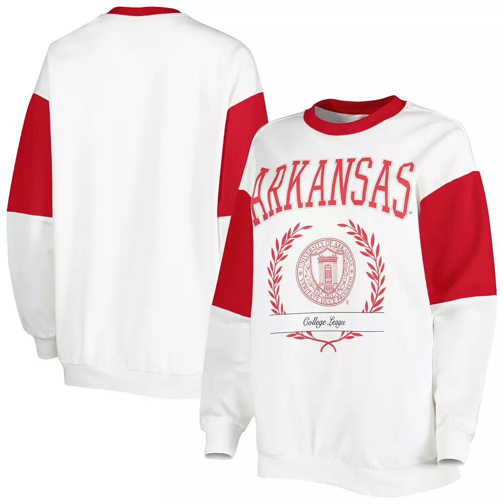 Women's Gameday Couture White Arkansas Razorbacks It's A Vibe Dolman Pullover Sweatshirt, Size: Medium Product Image