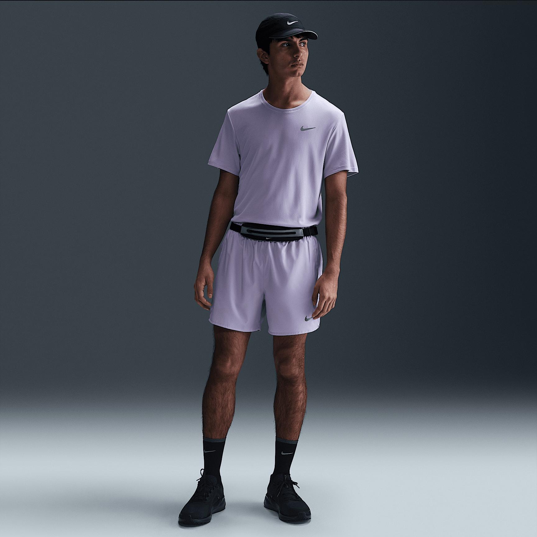 Nike Mens Miler Dri-FIT UV Short-Sleeve Running Top | DV9315-515 Product Image