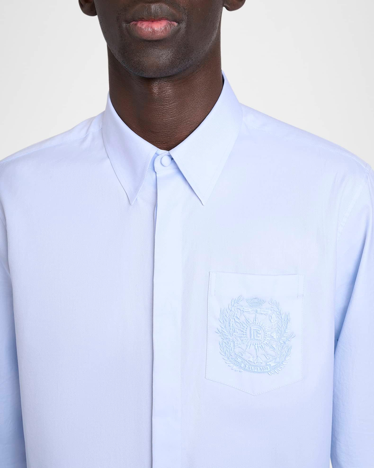 Men's Emblem-Pocket Cotton Sport Shirt Product Image