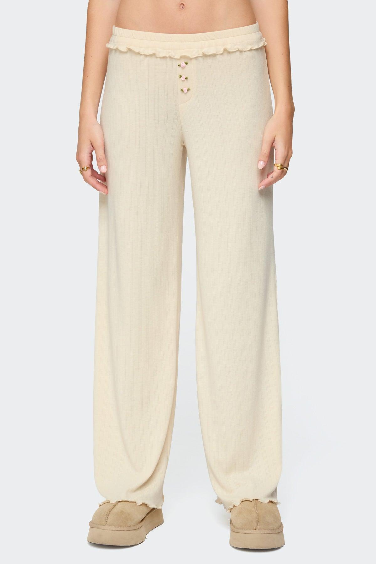 Posy Ruffle Pointelle Pants Product Image