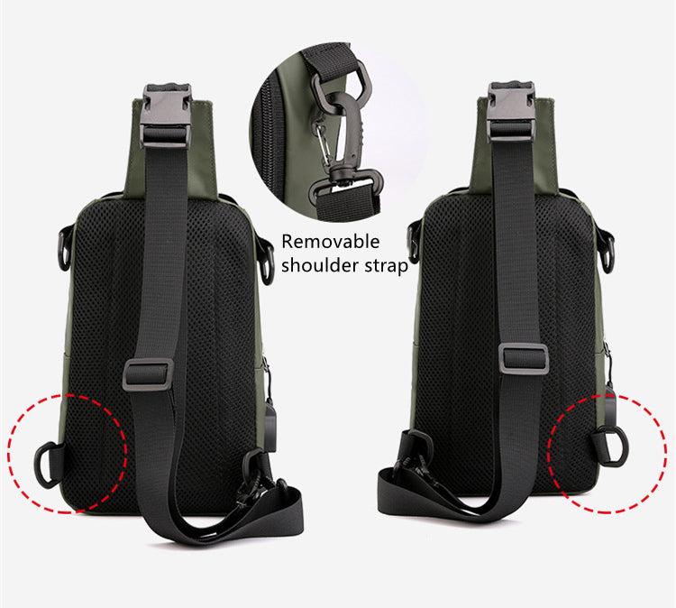 Lior Sling Backpack Chest Bag with USB Socket Small Travel Hiking Daypack Product Image