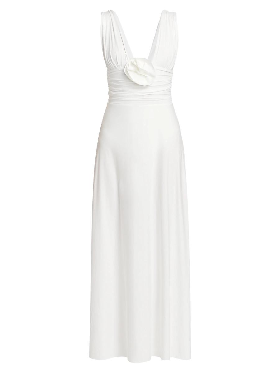 Womens Orinoco Rosette Halter Midi-Dress Product Image