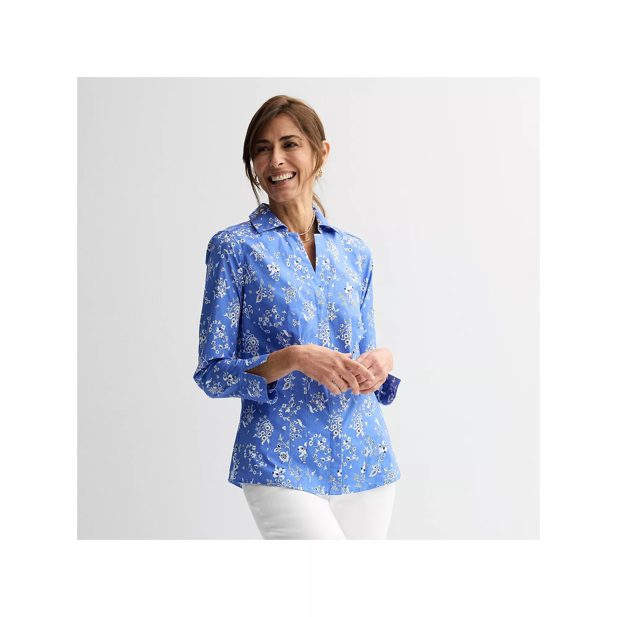 Women's Croft & Barrow® Tailored Button-Down Shirt,  Product Image