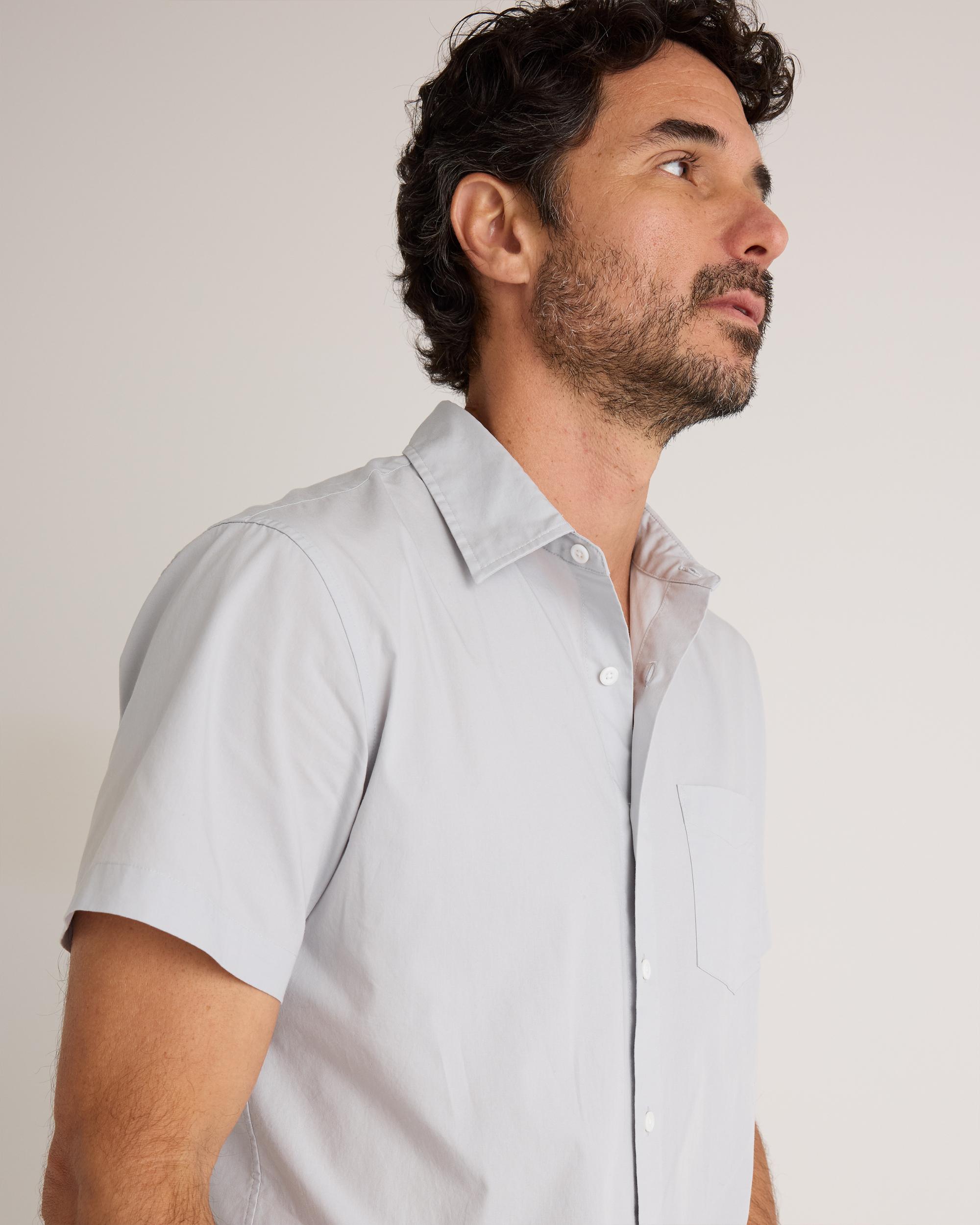 Quince | Men's Stretch Poplin Short Sleeve Shirt Organic Cotton Product Image