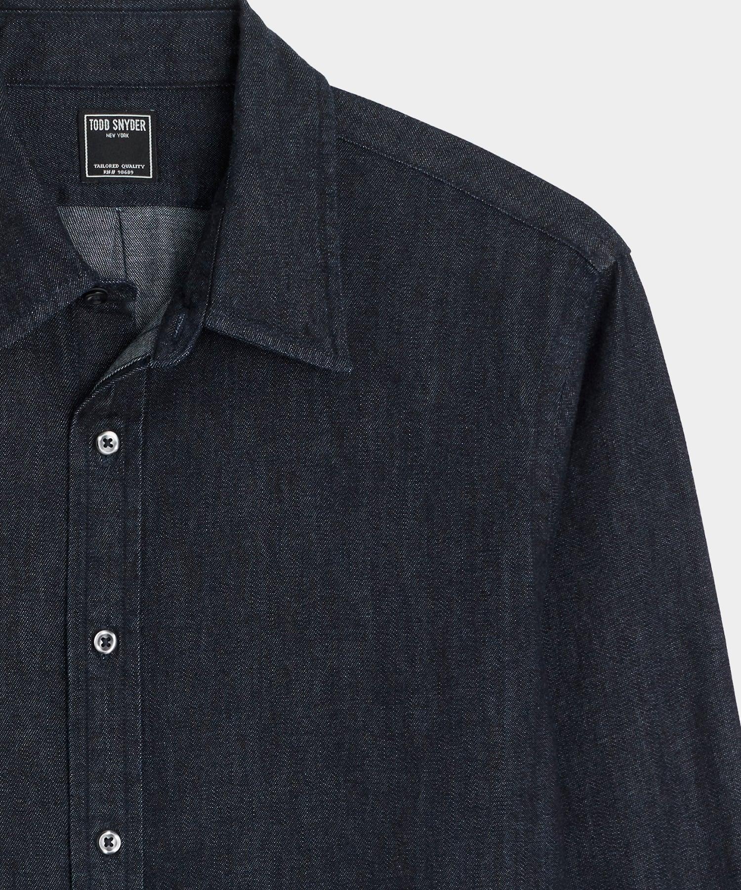 Denim Point Collar Shirt Product Image