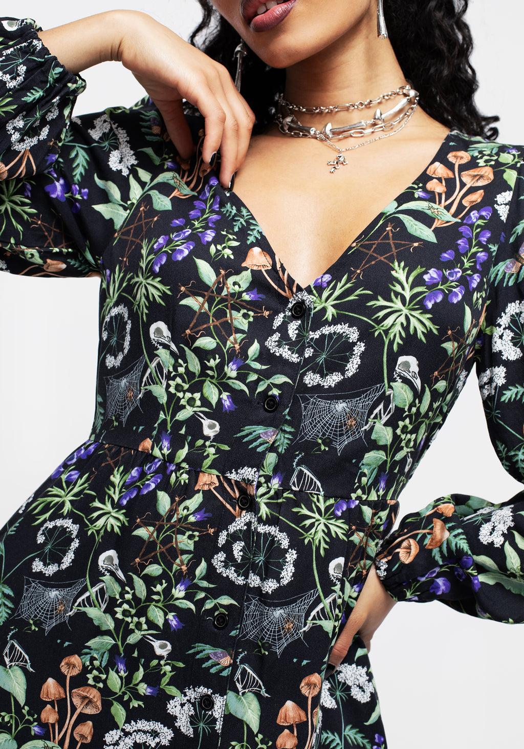 Vesna Button Up Midi Dress Product Image