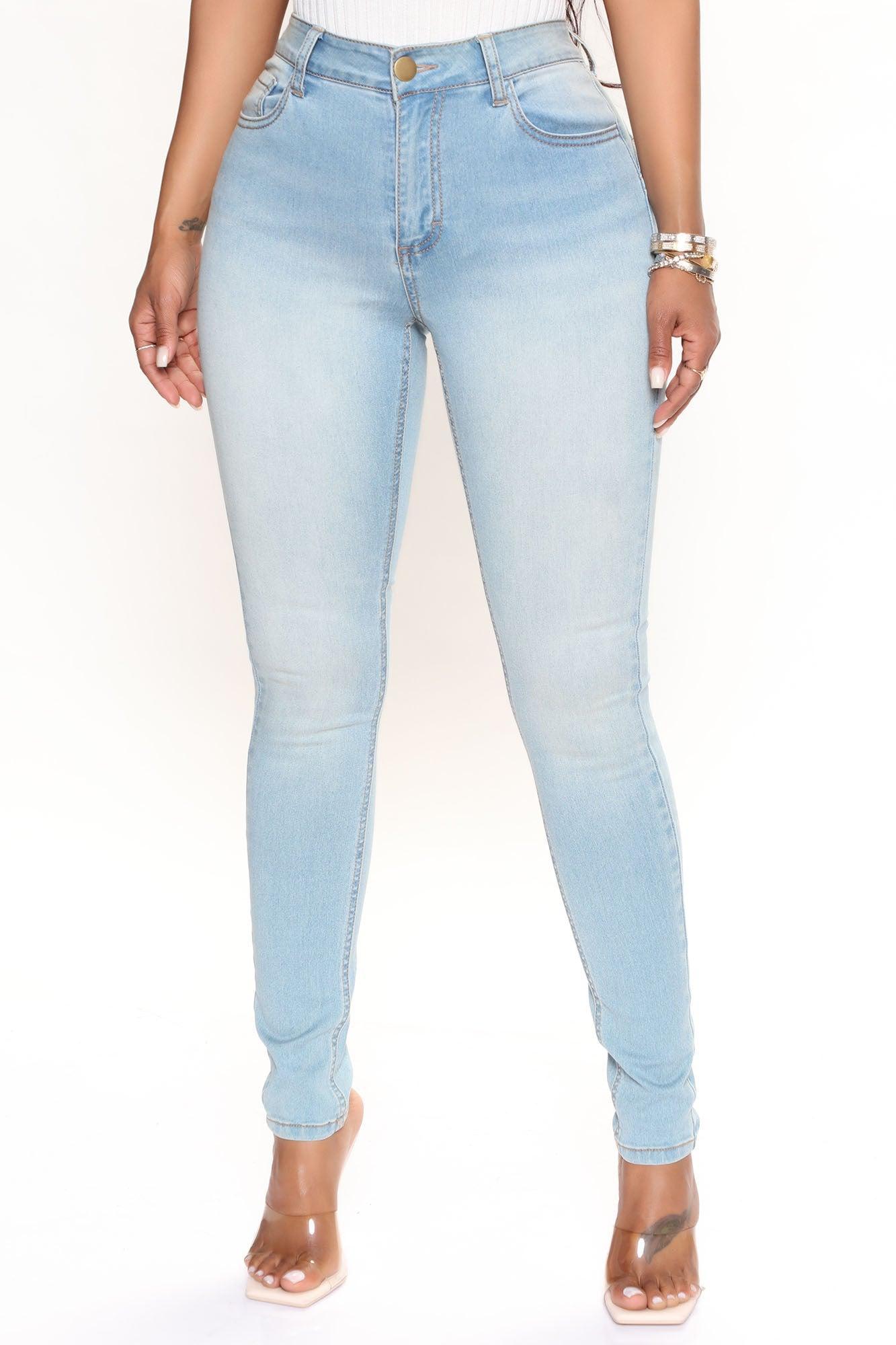 Alexa High Rise Booty Lifter Skinny Jeans - Light Blue Wash Product Image