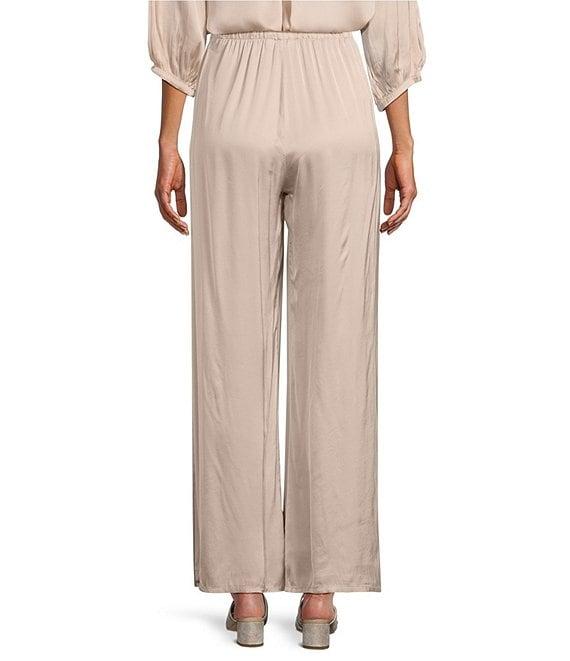 Bryn Walker Osca Viscose Satin Wide Leg Pull-On Pants Product Image