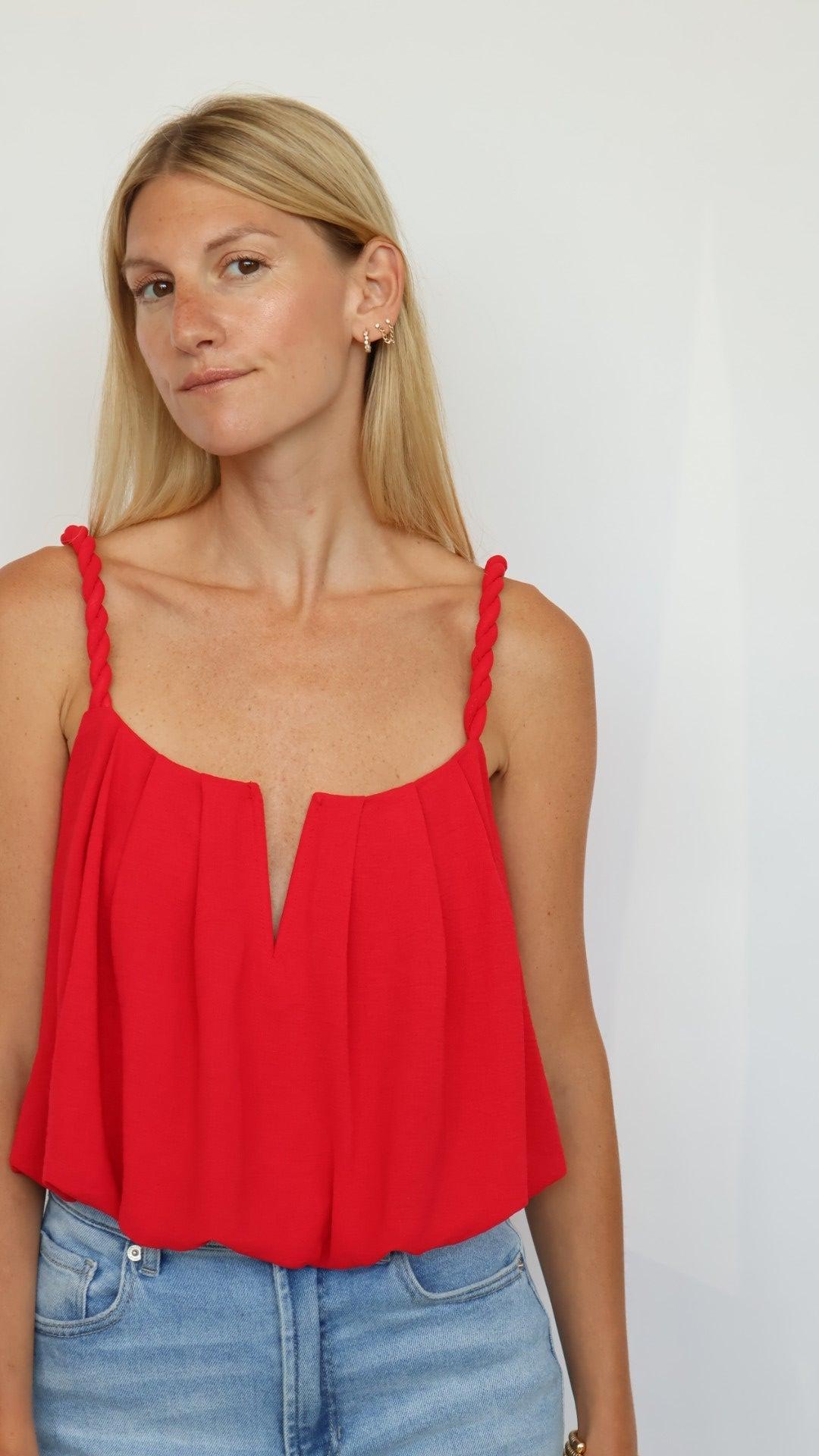 Bubble Braided Strap Top Product Image