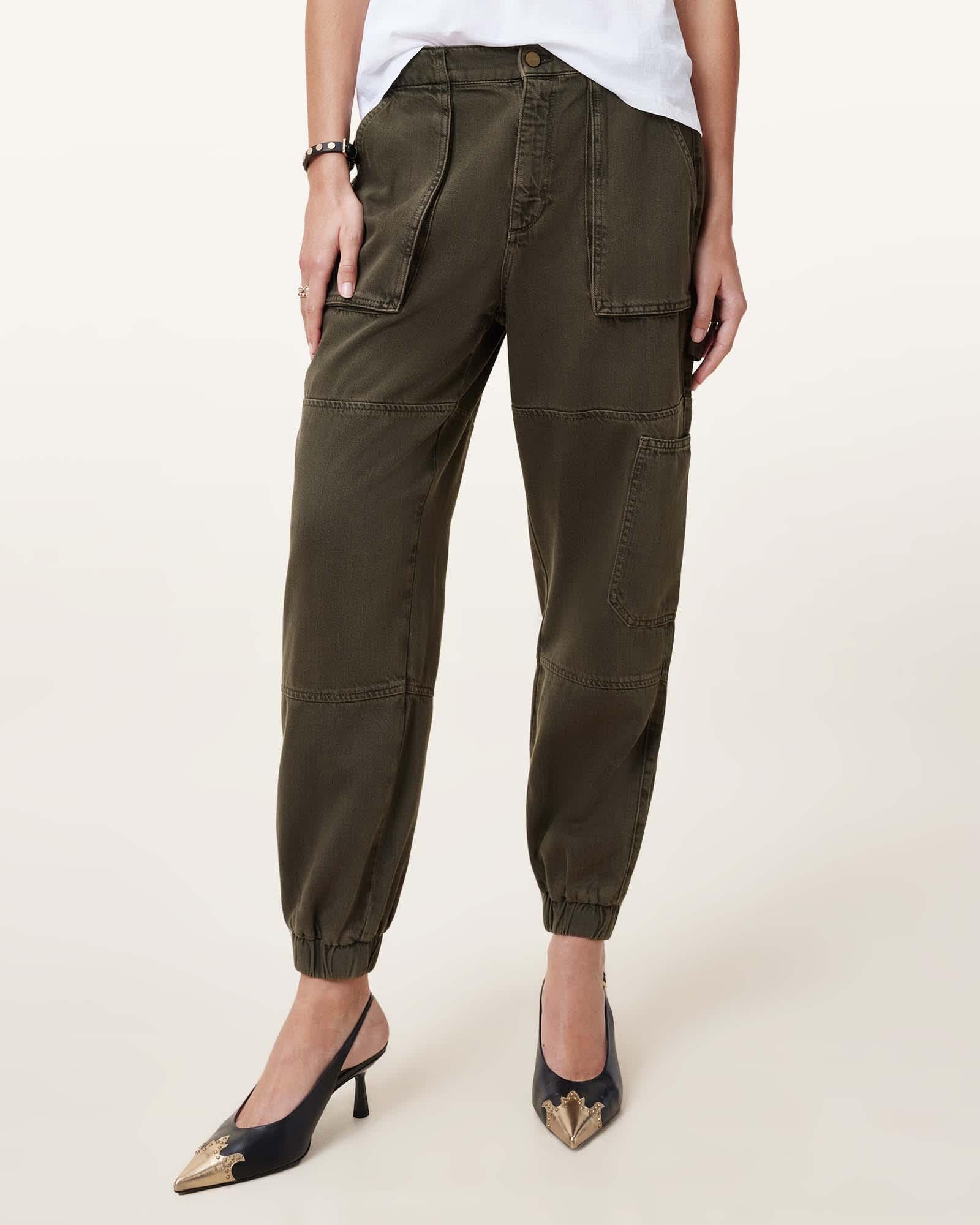 Mila Tapered Denim Cargo Pants Product Image