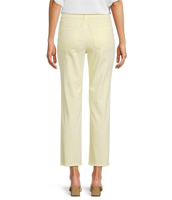 NYDJ Marilyn Stretch Denim Lift Tuck® Mid Rise Straight Leg Frayed Hem Ankle Jeans Product Image