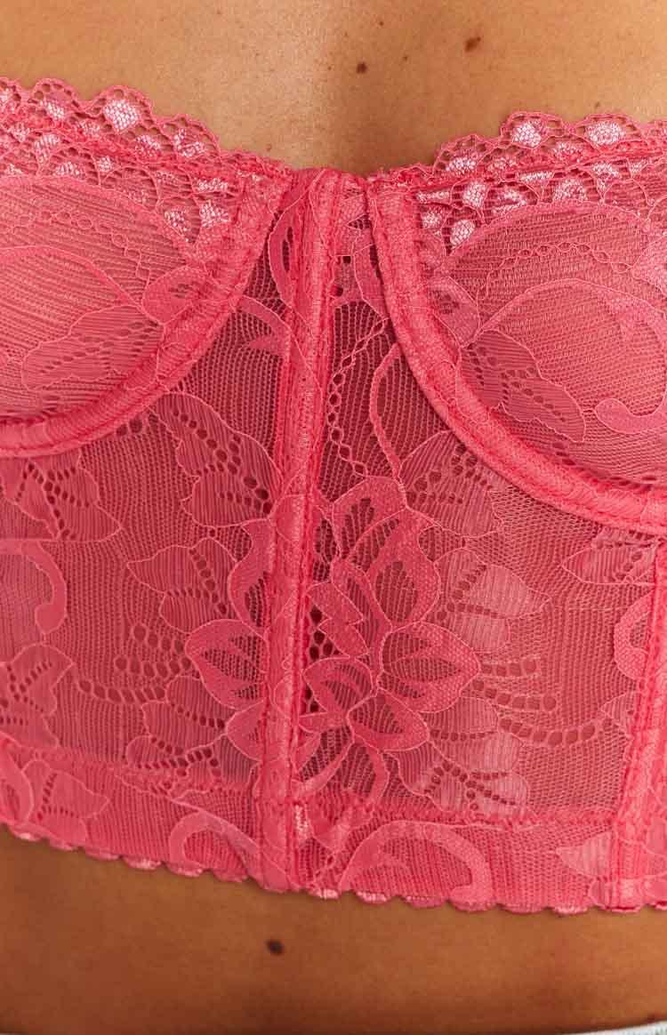 Tiarna Pink Lace Corset Top Product Image