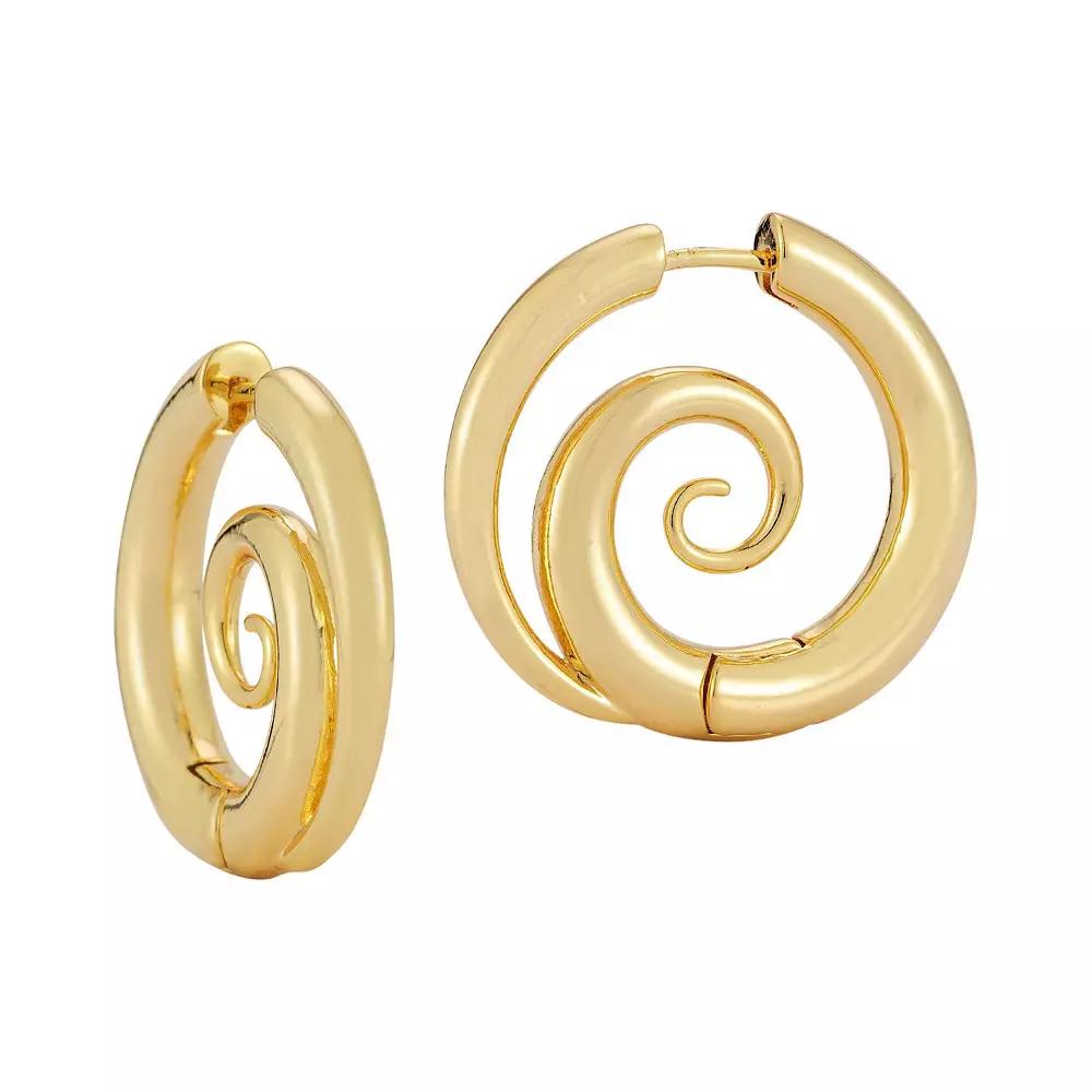 WINX Spiral Hoop Earrings, Women's, Gold Tone Product Image