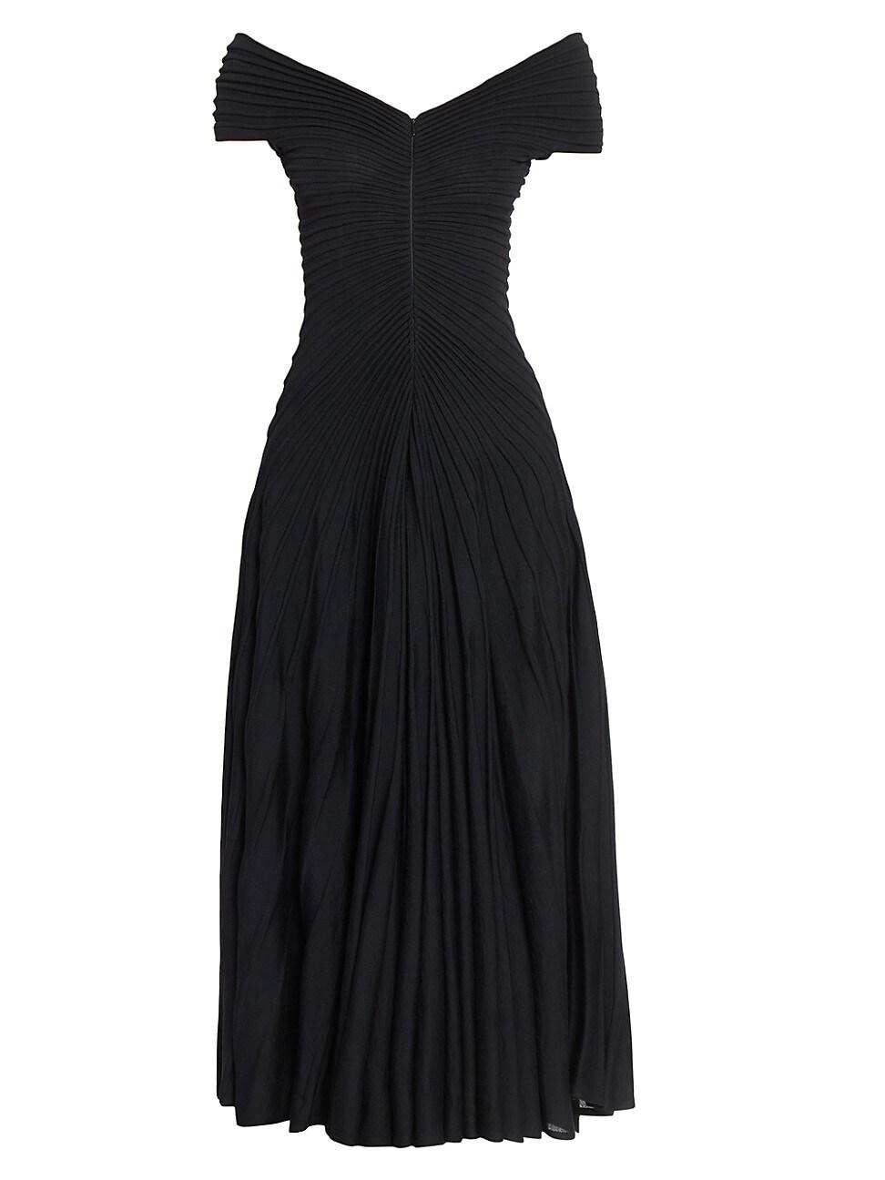 Womens Wool Off-The-Shoulder Maxi Dress Product Image